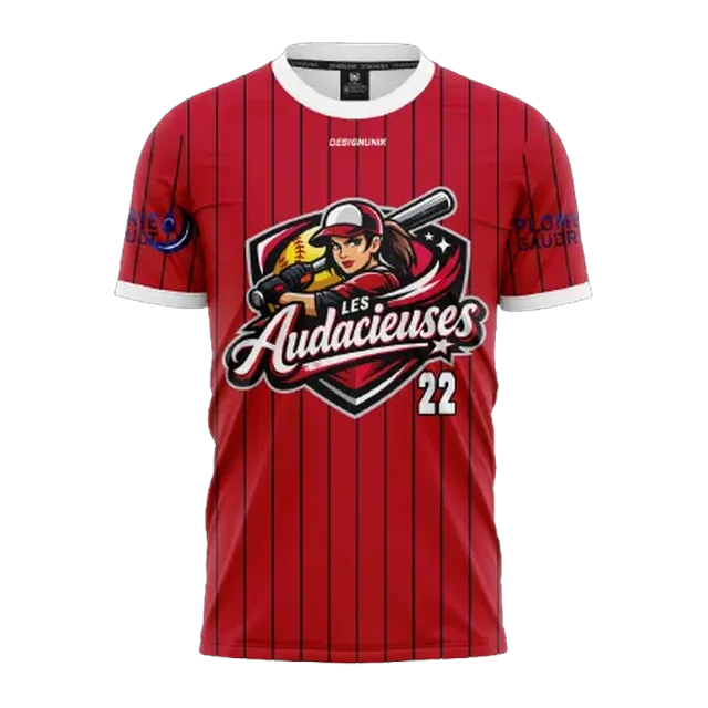 Chandails de baseball personnalisés : réalisation 2 de DesignUnik